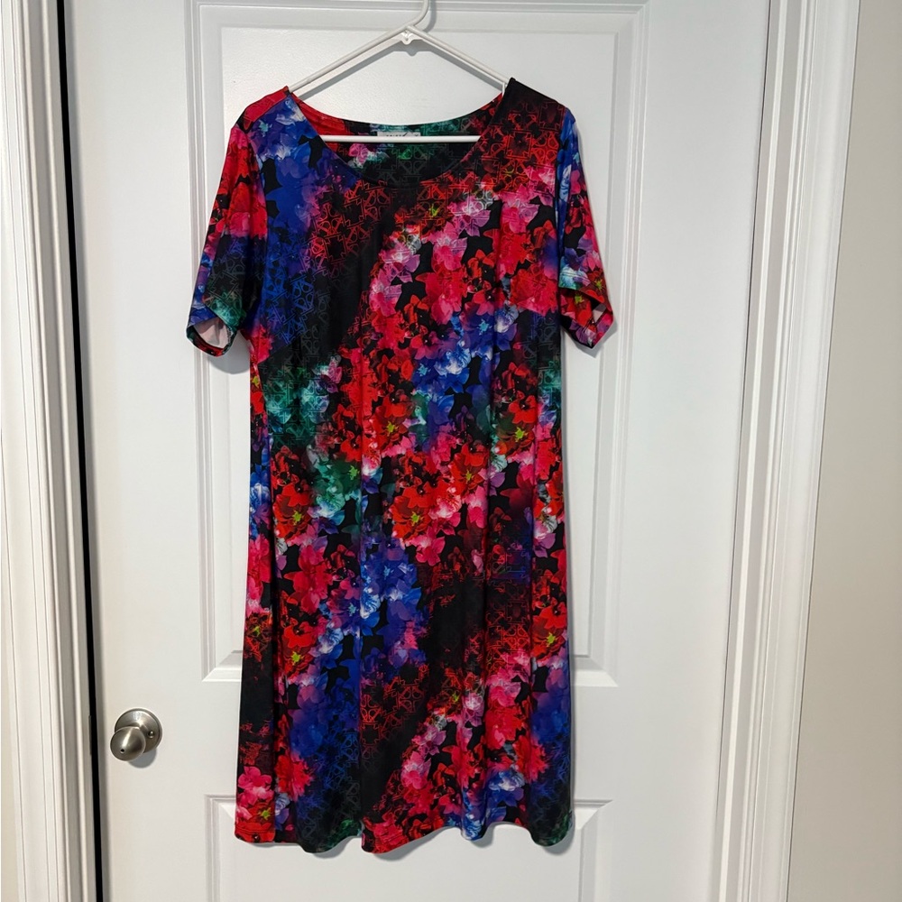 Vibrant Floral Midi Dress